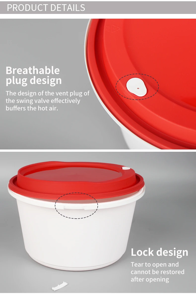 LOKYO microwave round pp plastic meal prep round soup bowls food packaging disposable plastic bowl