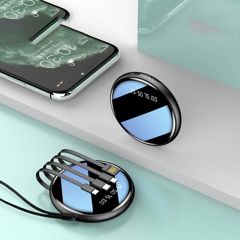 10000mAh powerbank 4USB Lines Charging Portable External Spare Battery for iphone Samsung Huawei Charger Powerbank