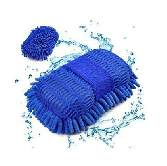 Microfiber car wash sponge premium chenille super to pollute car clean tool car supplies cleaning hand sponge