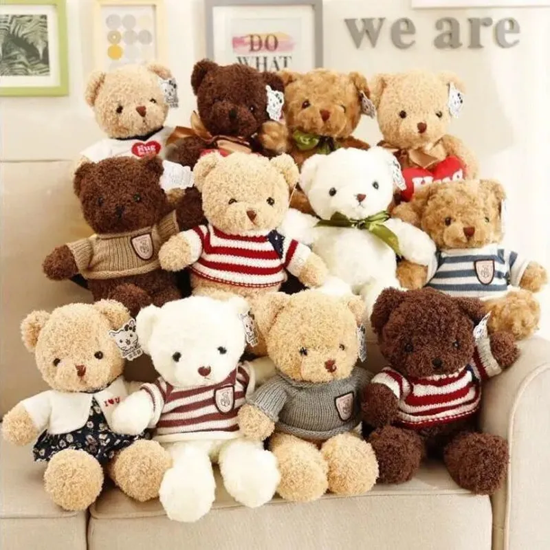 Wholesale Custom Kids Birthday Gift Stuffed Animal Toys Teddy Bear Plush Toy with T-shirt