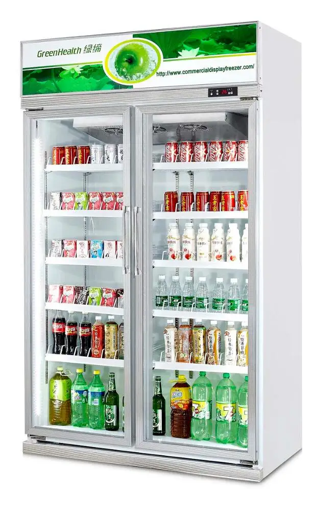 3 Door Upright Beverage Display Freezer Cold Showcase / Supermarket Beer Cooler refrigerators