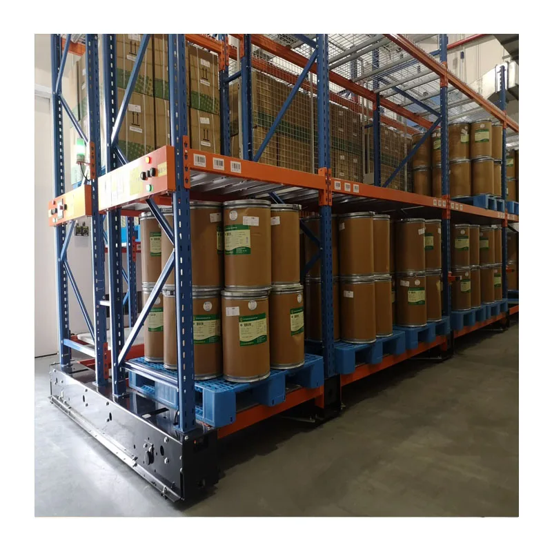 High Density Warehouse Storage Automated Retrieval Type Electric Mobile Pallet Racking