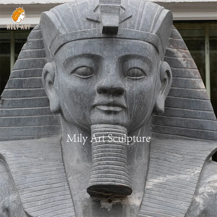 Custom High Quality Marble Statue Life Size Pharaoh Egypten For Outdoor