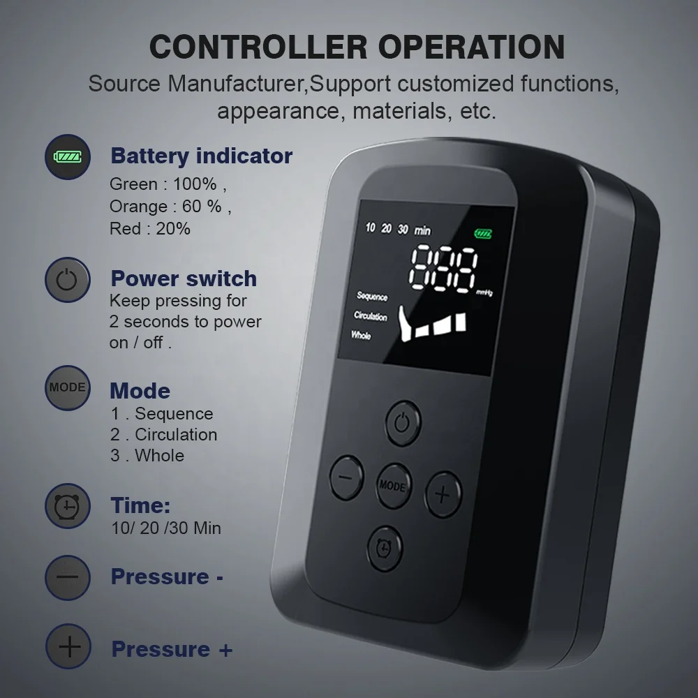 Yicoly Oem 510K Awesome Sports Design Recovery System Air Compression Boots Full leg Massager Air Compression System Device