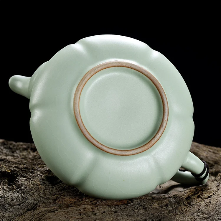 Harmony Hot Selling Ru Kiln Tea Pot Ceramic Kung Fu Tea Pot Ru Porcelain Set Filter Household Chinese Teapot