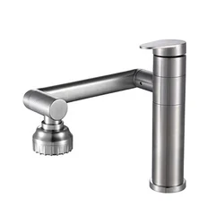2022 New Design Stainless steel Bathroom 360 Degree Swivel Nickel Brushed Basin Faucet Single Handle Sink Mixer Water Tap