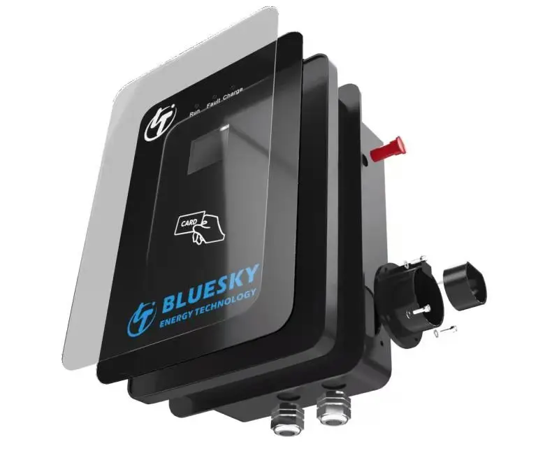 Bluesky 3.5kw type 2 AC EV Charger Wall-mounted Charger for Electric Car Home wall mounted ev ac fast charger