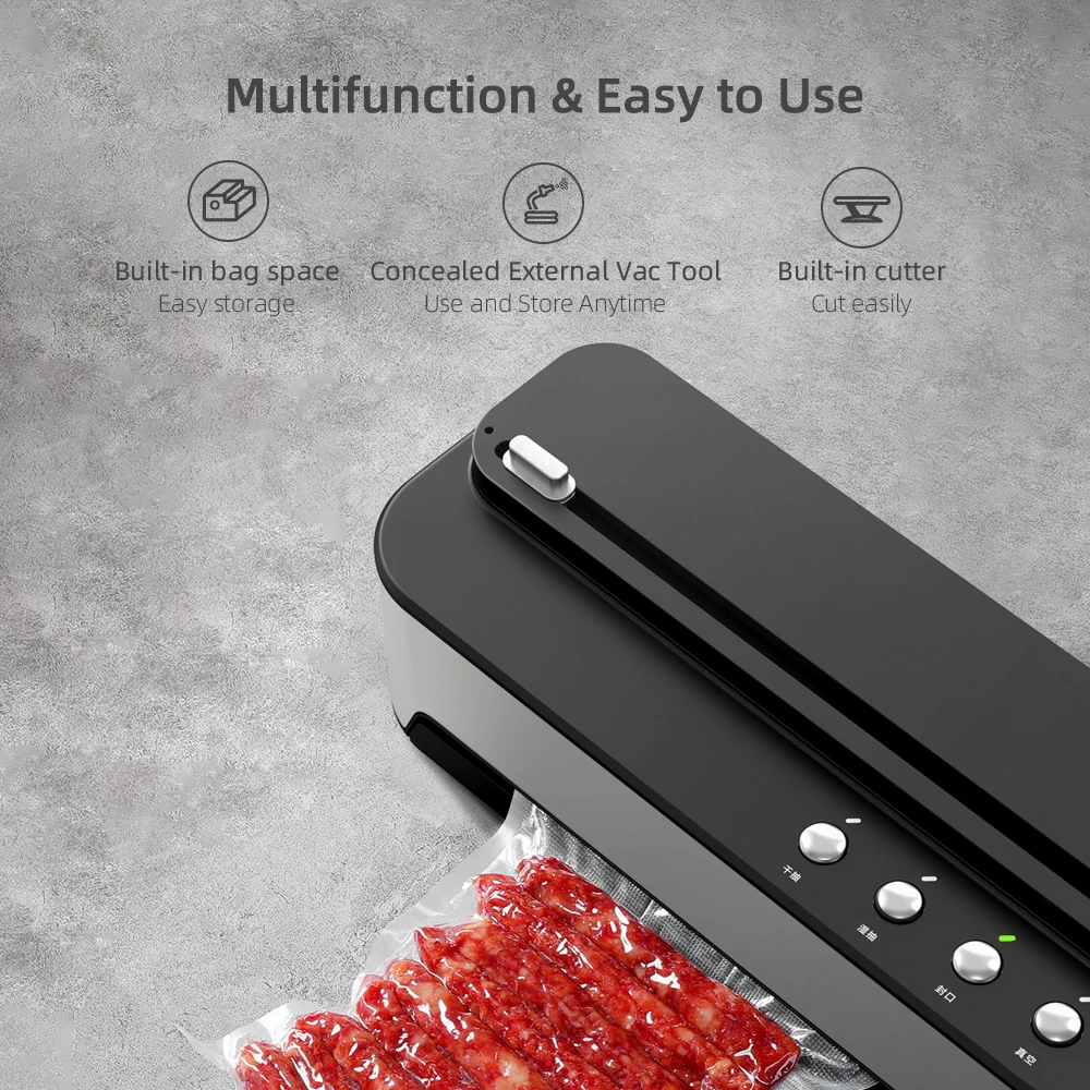 Kitchen Appliance  Multifunctional Food Vacuum Sealer With Moist&Dry Mode and External VAC for Jars and Containers Easy to Clean
