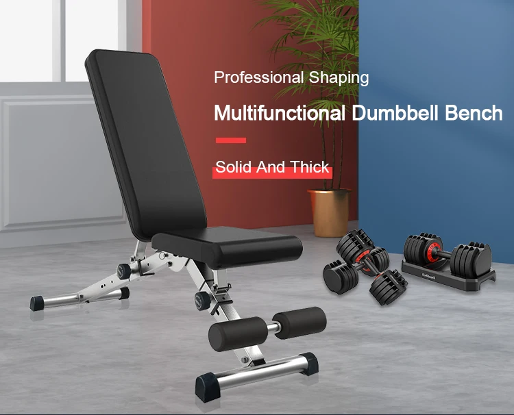 
On Stock For Sport Training 7 Incline Inclined Dumbbell Dual Multi Degree Weightlifting Foldable Weight Adjustable Bench 