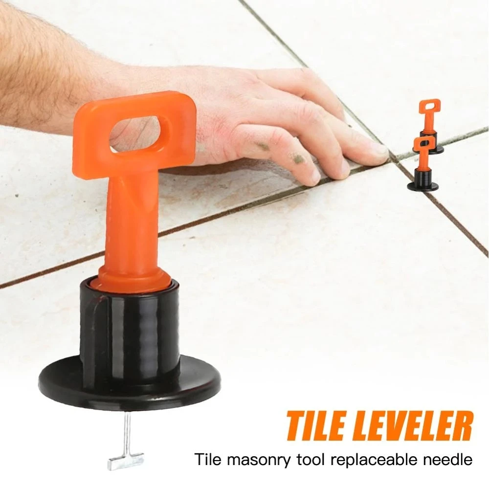 JNZ Premium Quality 50pcs/bag Floor Tiling Tools Plastic Metal Material Reusable Tile Leveling System With 1pcs Wrench