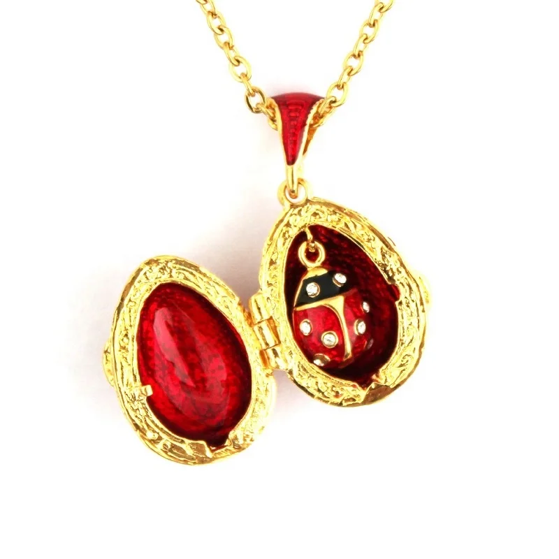Enamel Egg Shape cross  Pendant Micro Cubic Zircon Pave Necklace Charms Wholesale