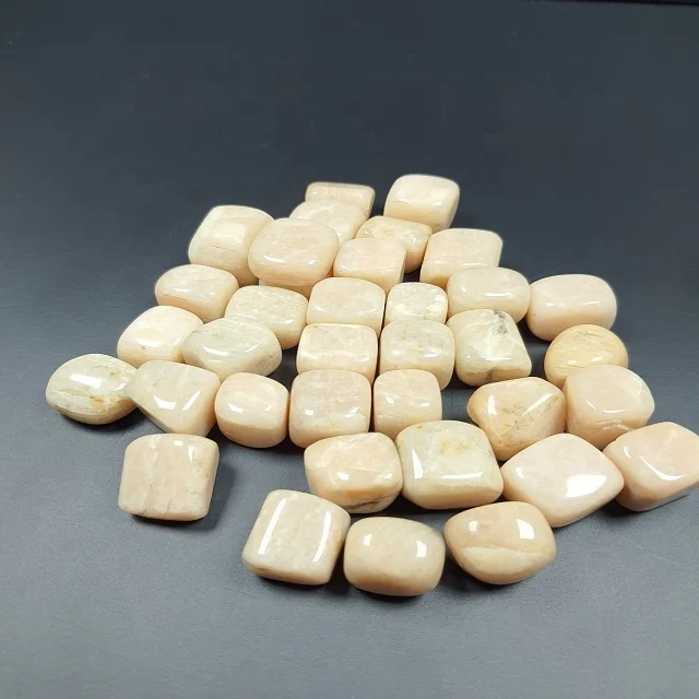 
Персиковый лунный камень, полированный барабан, Кристалл Рейки, чакра, исцеление, медитация, оргонит, Маятники 