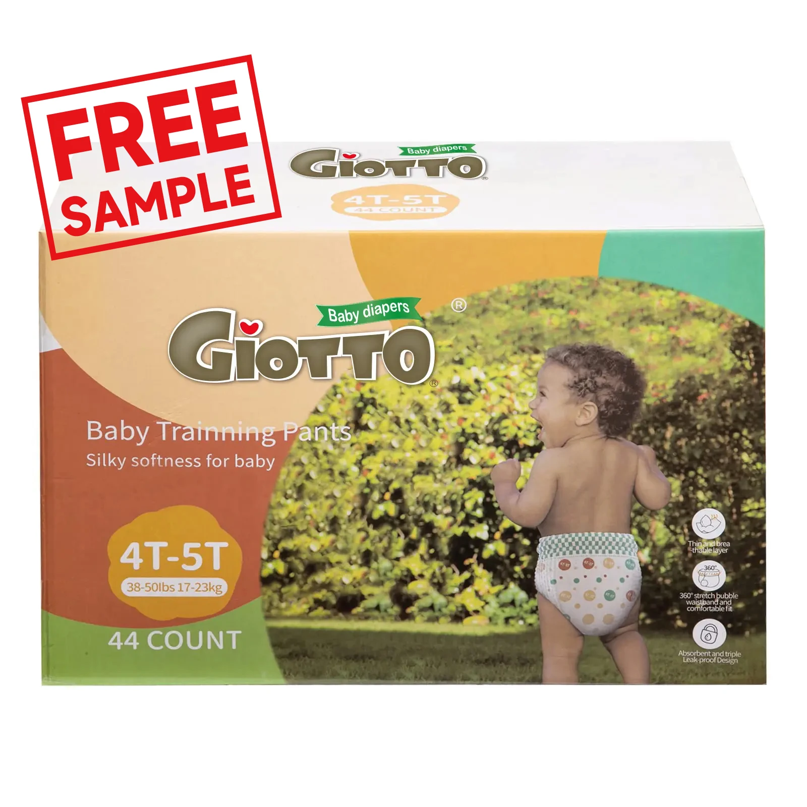GIOTTO Baby-Dry Diapers Worldwide Suppliers wholesale pull up pants baby diapers Large Size 4T 5T 88 count