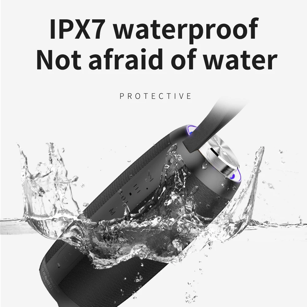 Hot Waterproof Portable Wireless Speaker Subwoofer Home Theatre Support Radio FM/AUX/Memory card