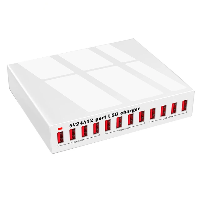 Universal USB Charger  120W 12 Ports USB Charging Station for Multiple Devices USB Wall Charger Power Hub