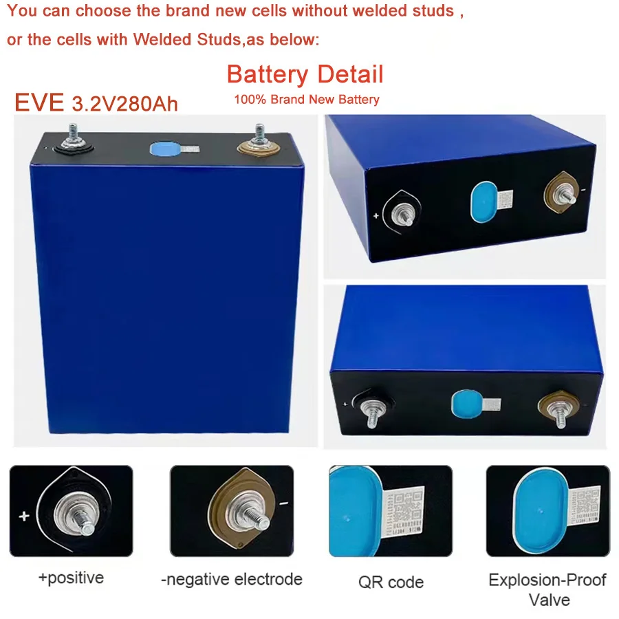 A18 совершенно новые батареи для хранения энергии 3.2V280Ah EVE литий-ионный фосфатный аккумулятор 280Ah Lifepo4