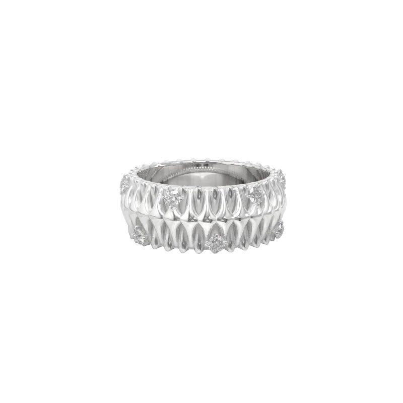 Matte Finish 14K Gold Diamond Accented Couple Rings  A Symbol of Eternal Love