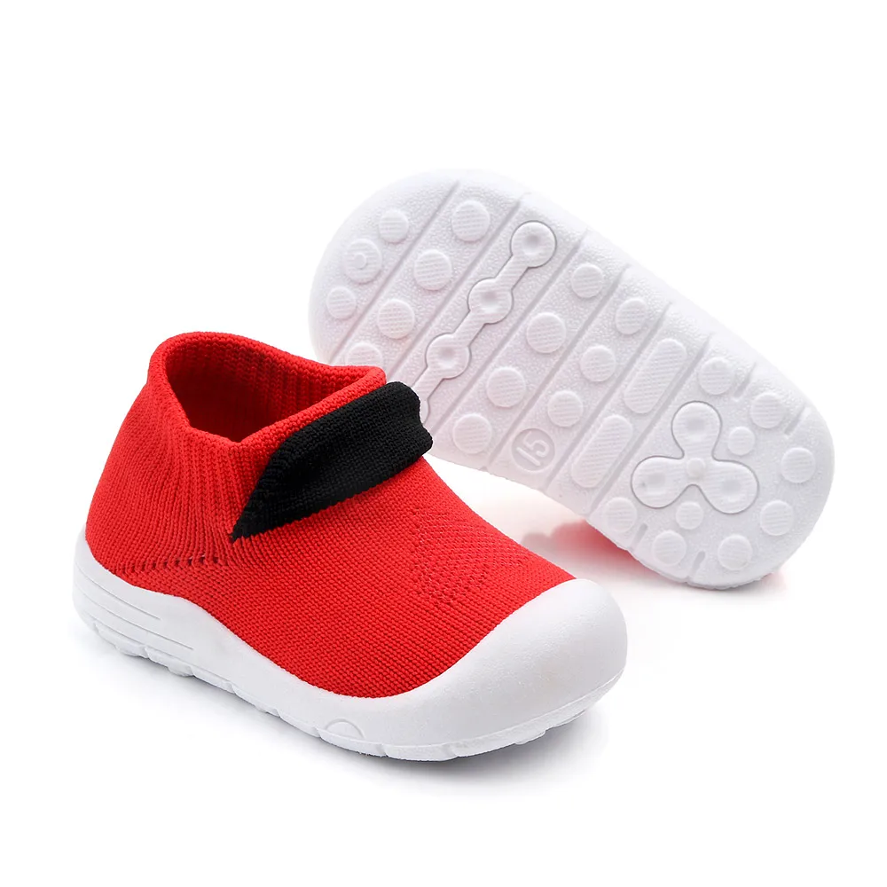 Pure Color Latest Baby Sock Shoes Kids Baby Prewalker Shoes