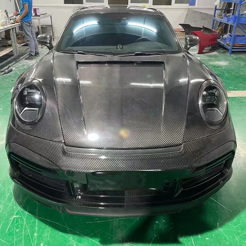 full set dry carbon fiber bodykit for Porsche 911 992 GTR body kit with hood bumper side skirt door wing