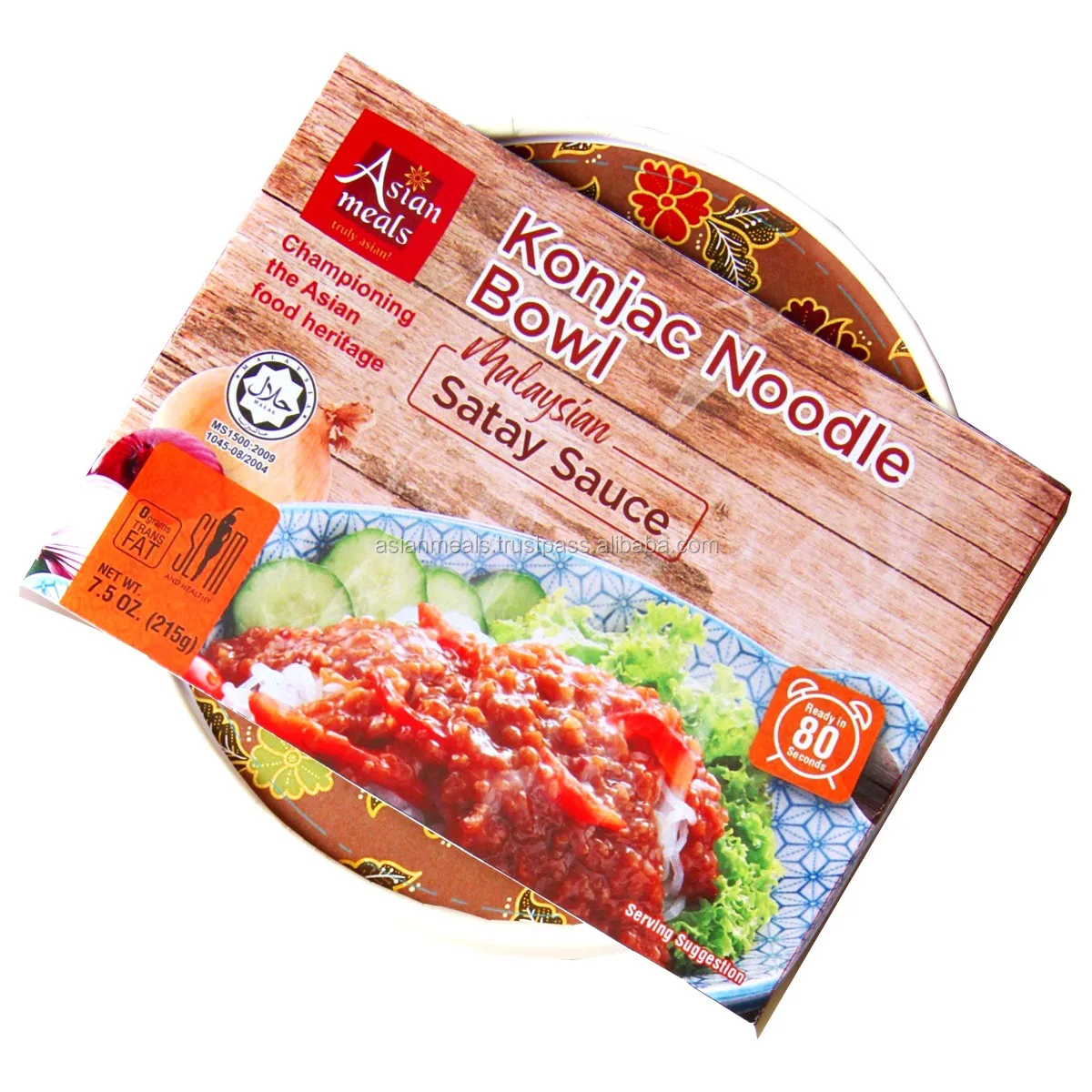  Лапша асианьская Konjac Yam миска халяльный Малайзийский соус Satay мгновенный Konnyaku