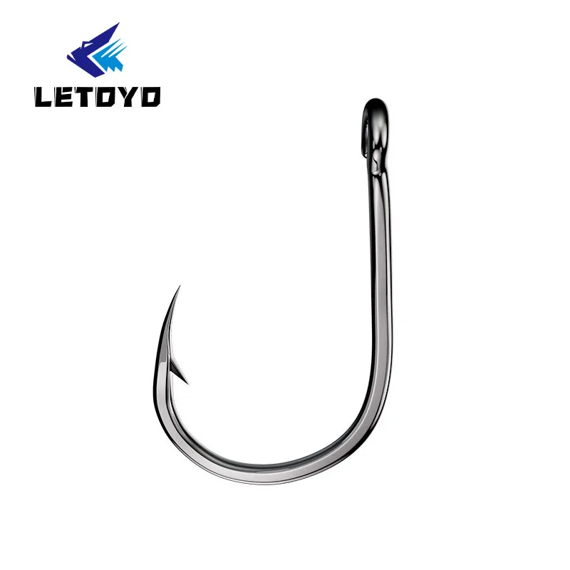 LETOYO Lzumejina With Ring Fishing Hooks Saltwater 1#-15# Oem Feather Hook Handle Anzuelos De Pesca Al Por Mayor