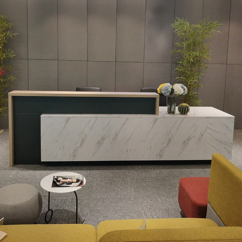 Modern Design Wood Panel Reception Desk Office Bar Beauty Salon Restaurant Front Desk-for Small Nail Salon Fronts Hospital