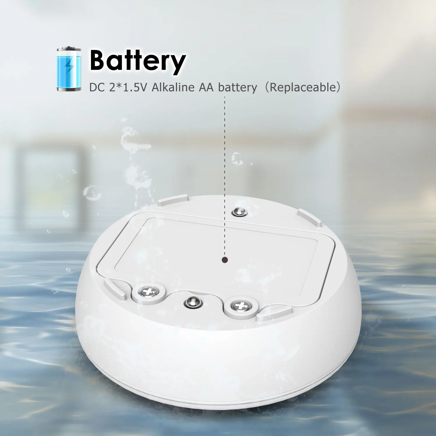 Manufacturer ZIGBEE 3.0 DC 3V battery operated water overflow alarm with wireless function