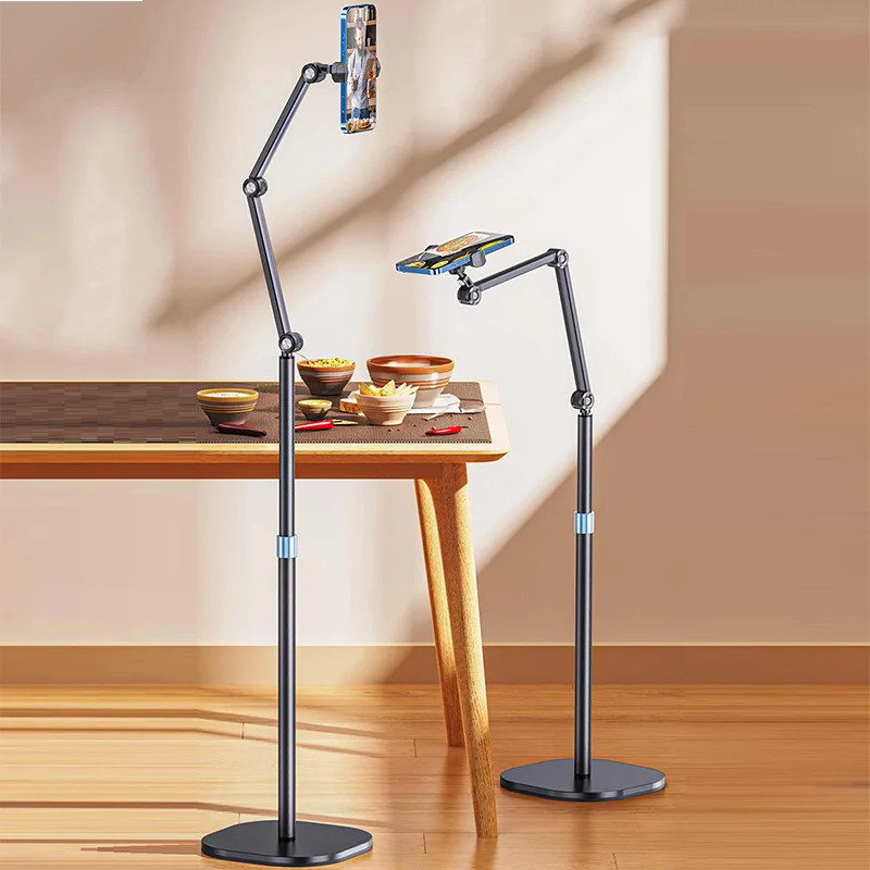 Lazy Arm Aluminum 360 Degree Swivel Tablet Floor Stand Adjustable Height Floor Stand For Tablet