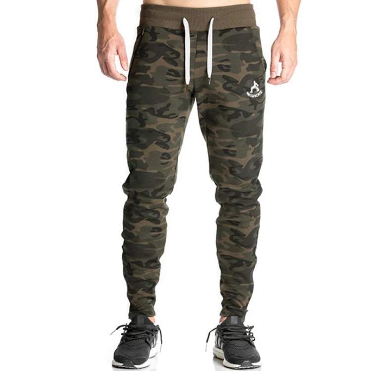 Autumn new Fitness Sexy muscle jogging pants Leisure Running Drawstring Breathable Foot zipper Thread GYM trousers