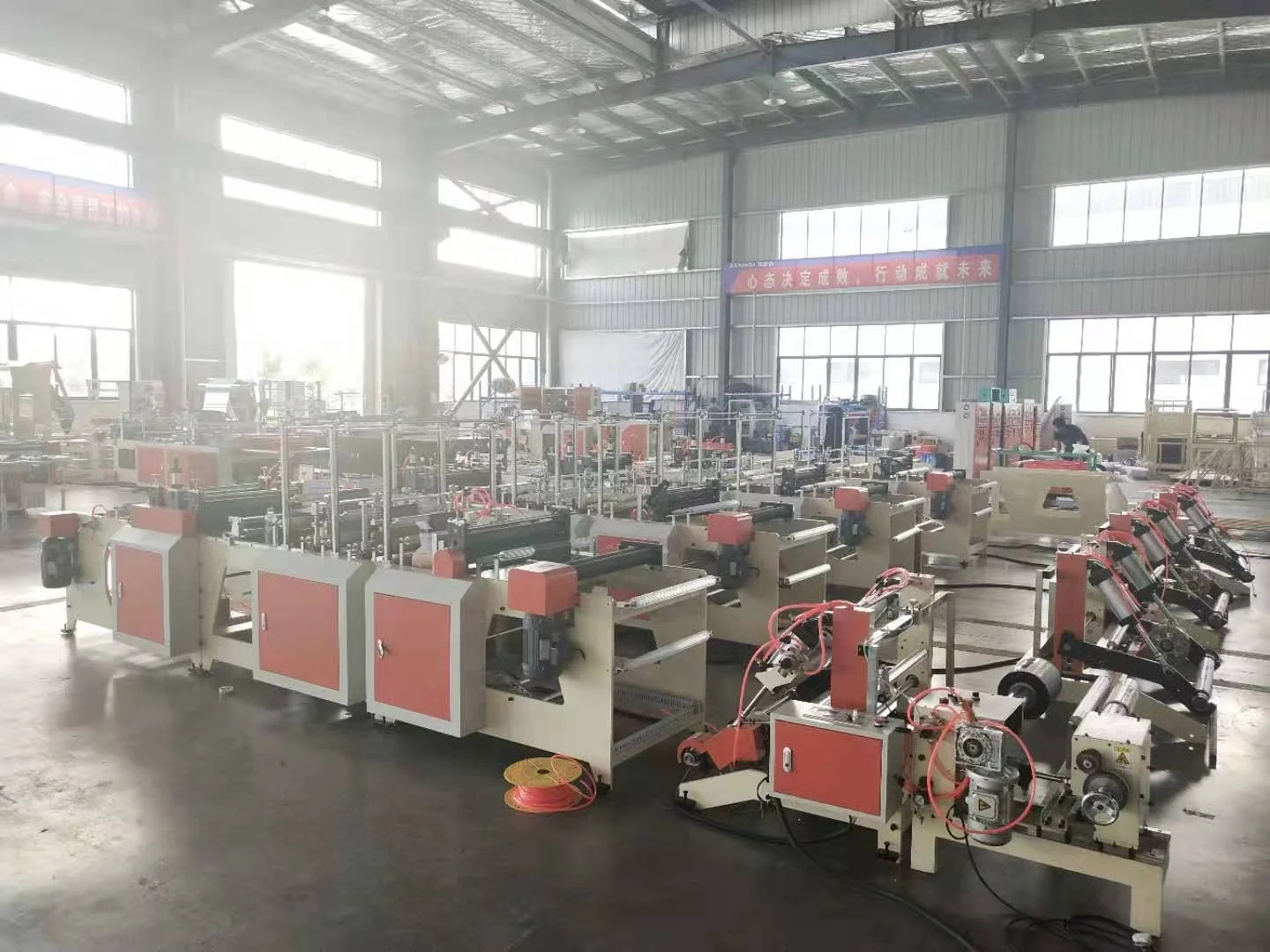 Dexinda full automatic ecommerce pre-opened courier express bag making sealing machine price