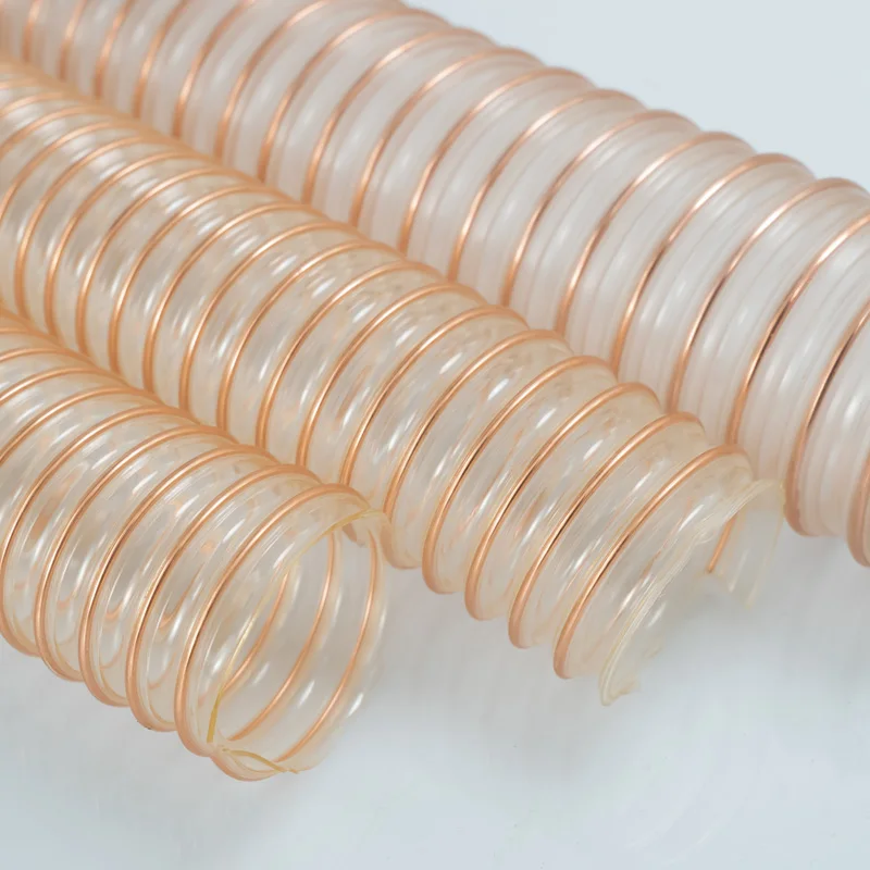 PU flexibility hose Steel Wire pipe suction  Dust Industry plastic product high hose pressurized