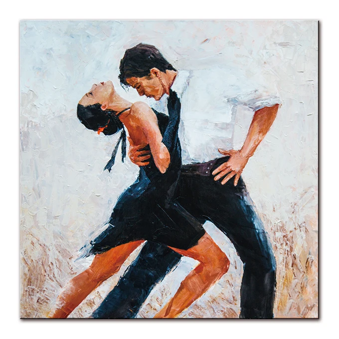 Home Decor Cuadros Abstract Figure Romantic Lover Dancer Poster oil Print Picture wall art decor Canvas
