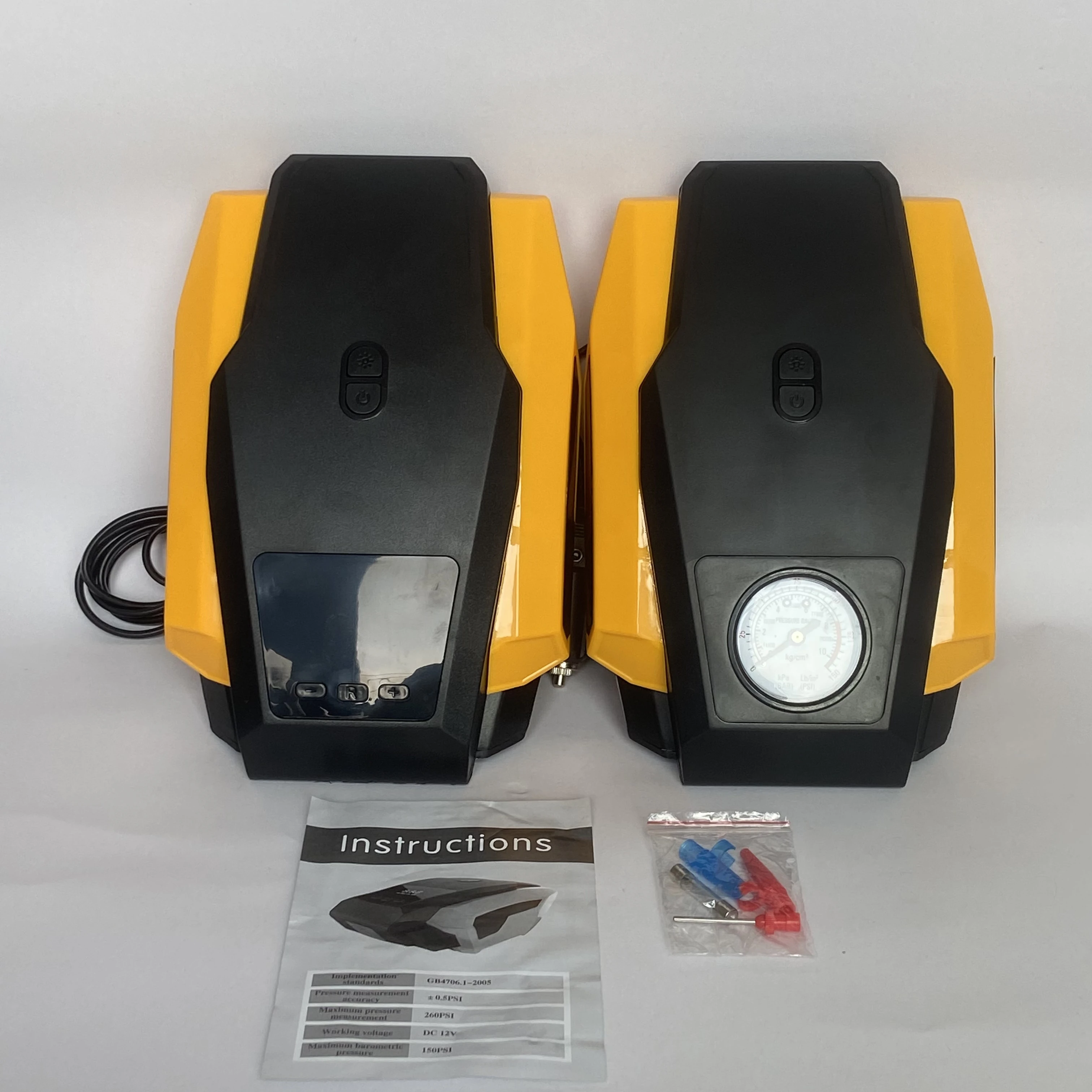 AC 220 Volt Home Use 250PSI Portable Cars Tire Inflator DC 12V Car Tyre Inflator Air Compressor Pump with LED Light