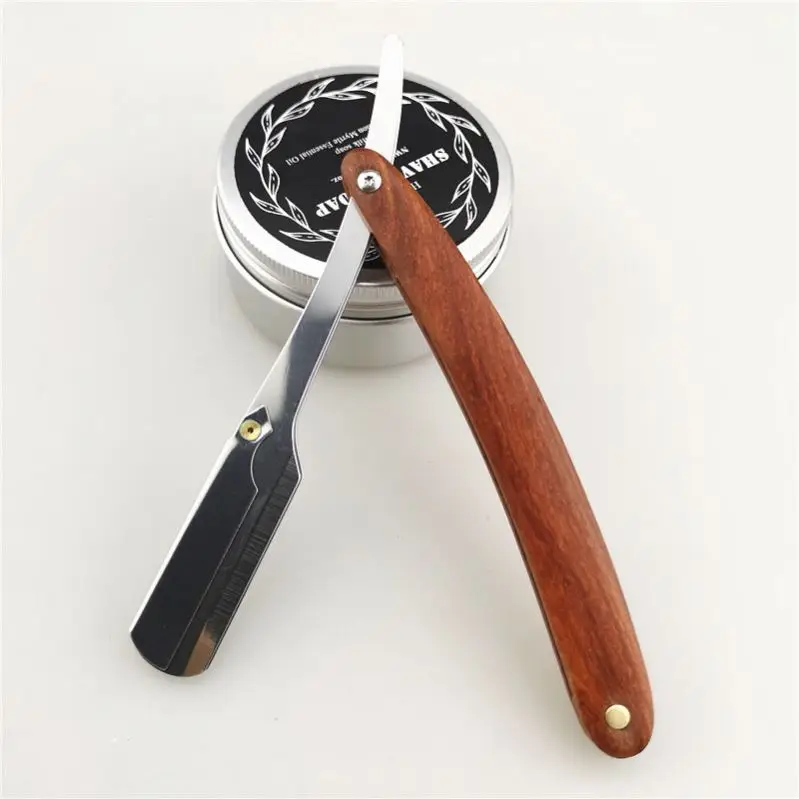 professional no disposable stainless steel shaving straight edge razors barber razors