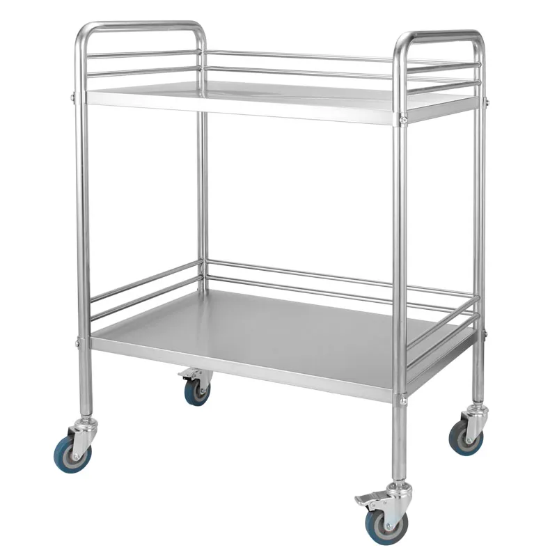 hospital equipment Movable patient stainless steel emergency hospital cart medical trolley