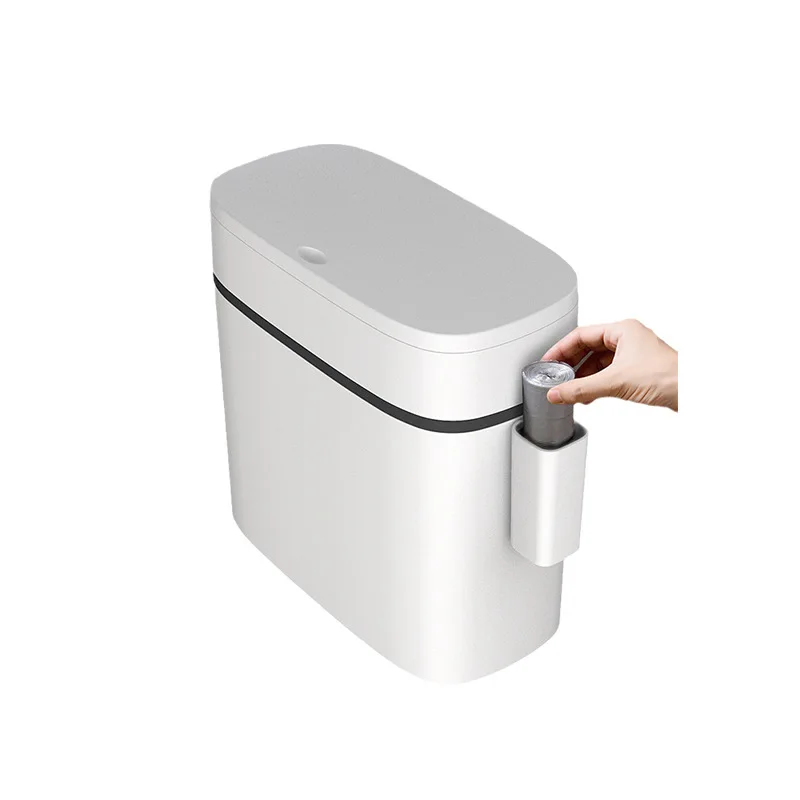 Household Smart Portable Garbage Bin Indoor Plastic Toilet Waterproof Trash Can Waste Bin With Garbage Bag Storage