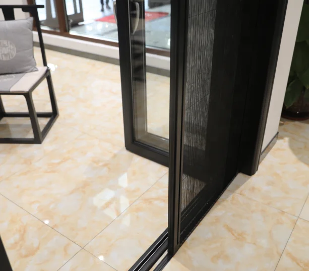 
expandable exterior vertical bi-folding doors with retractable screen china supplier 
