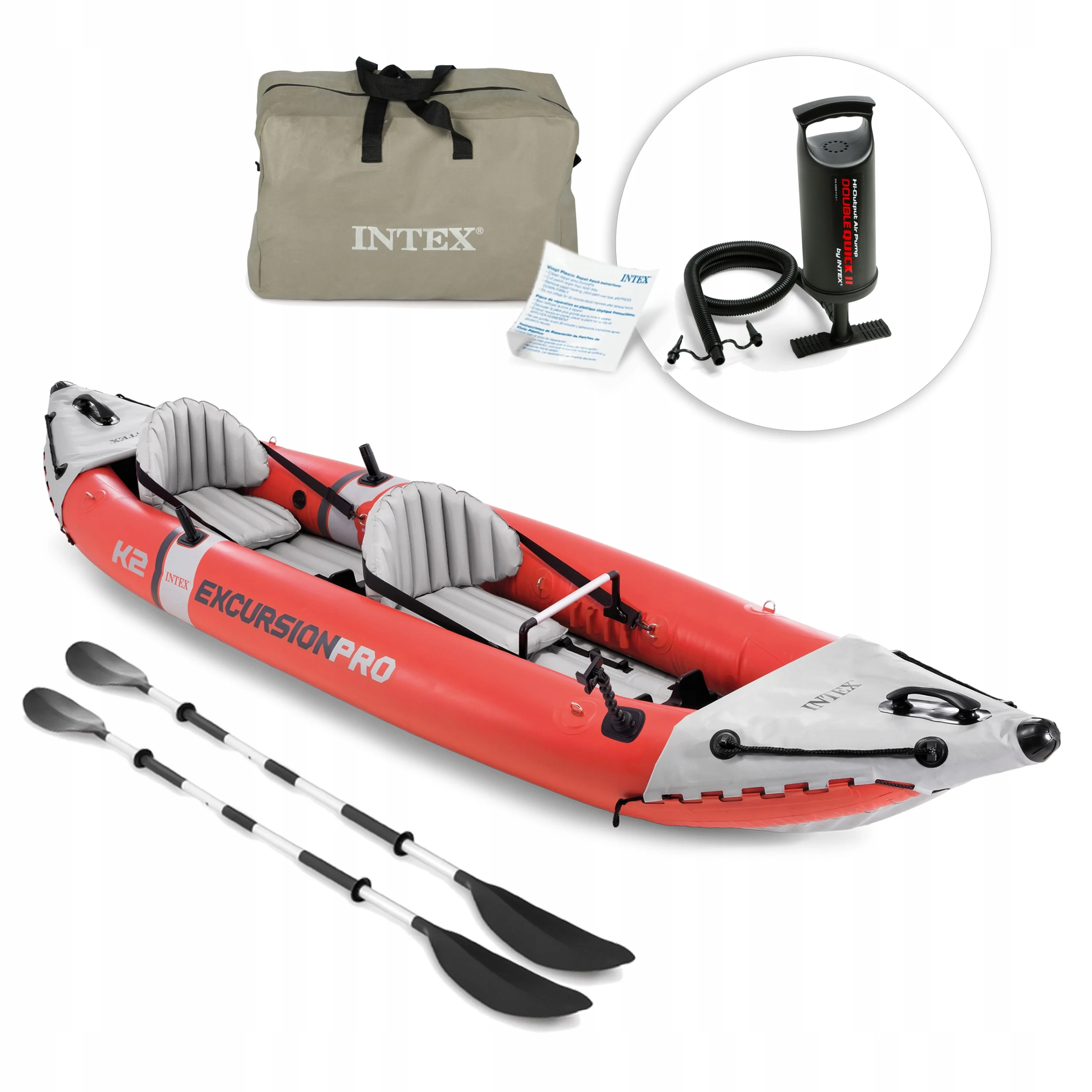 Intex 68309 Excursion Pro Kayak Professional Series 3 Person Inflatable Fishing Kayak Canoe For Sale