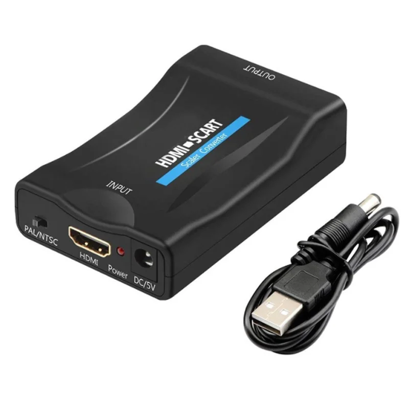 High Quality PAL/NTSC  1080P Scart To HdMi Video Audio Up scale Converter Adapter For Hd Tv Dvd