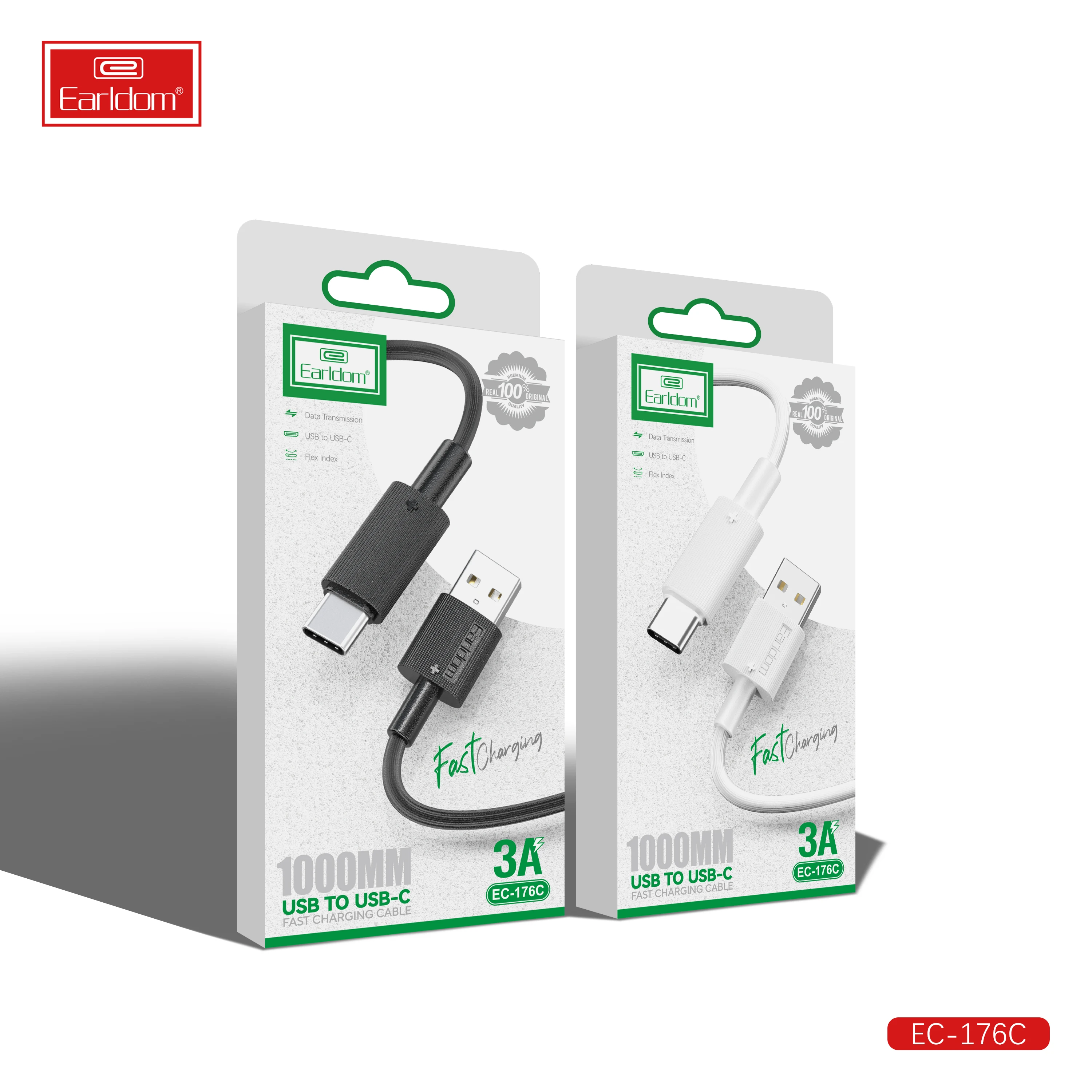 EARLDOM USB C Cable 3A Fast Charge, USB A to Type C Charger Cord Braided Compatible with Samsung