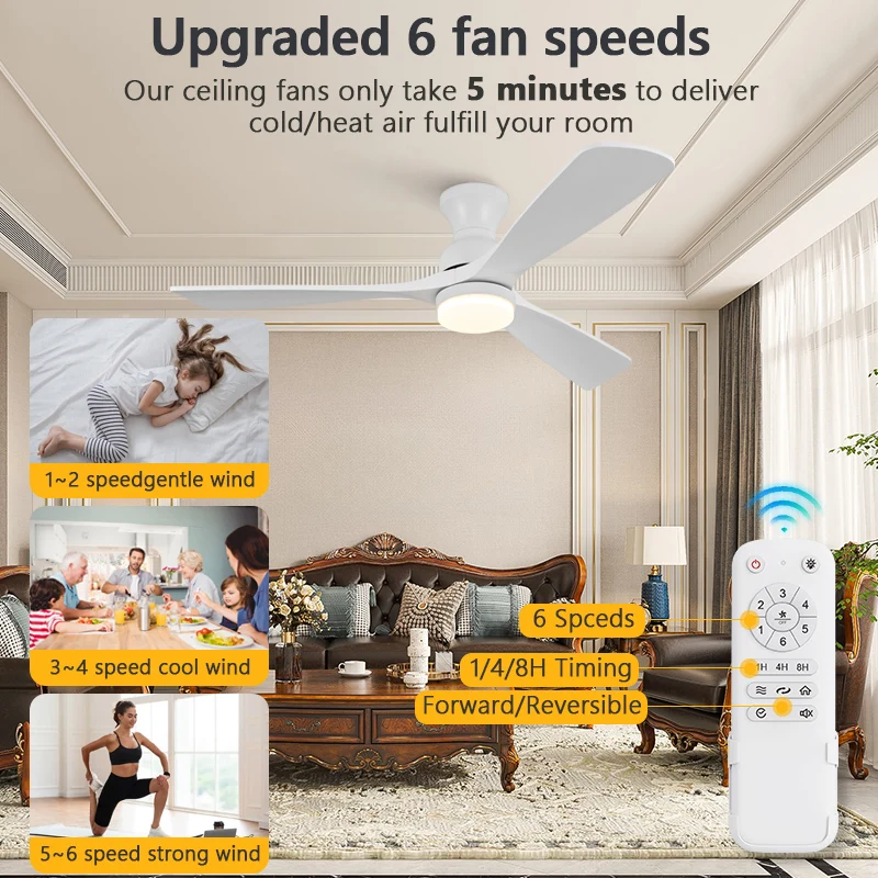 The cheapest high-quality Bldc ceiling fan with modern all copper motor 3 Abs blades and remote control ceiling fan