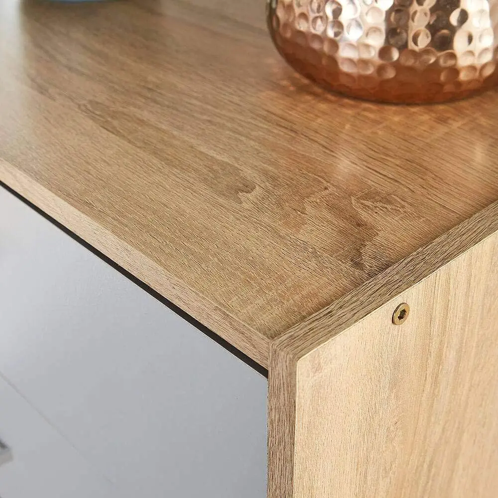 Custom MDF dresser bedroom furniture wood storage cabinet 5 drawers, chest of drawers