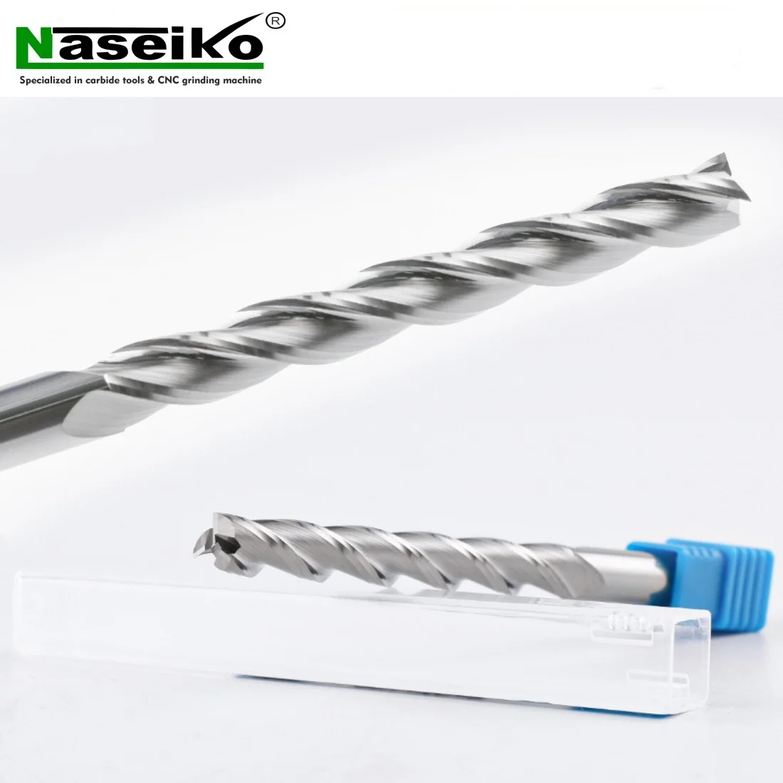 Tungsten Steel Alloy 3-Edge Flat Bottom Milling Cutter for Plastic Acrylic PVC Cutting