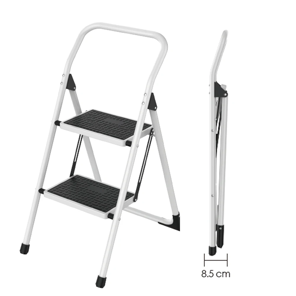 150kg load bearing indoor modern agility ladder wide step stainless steel folding step household ladders