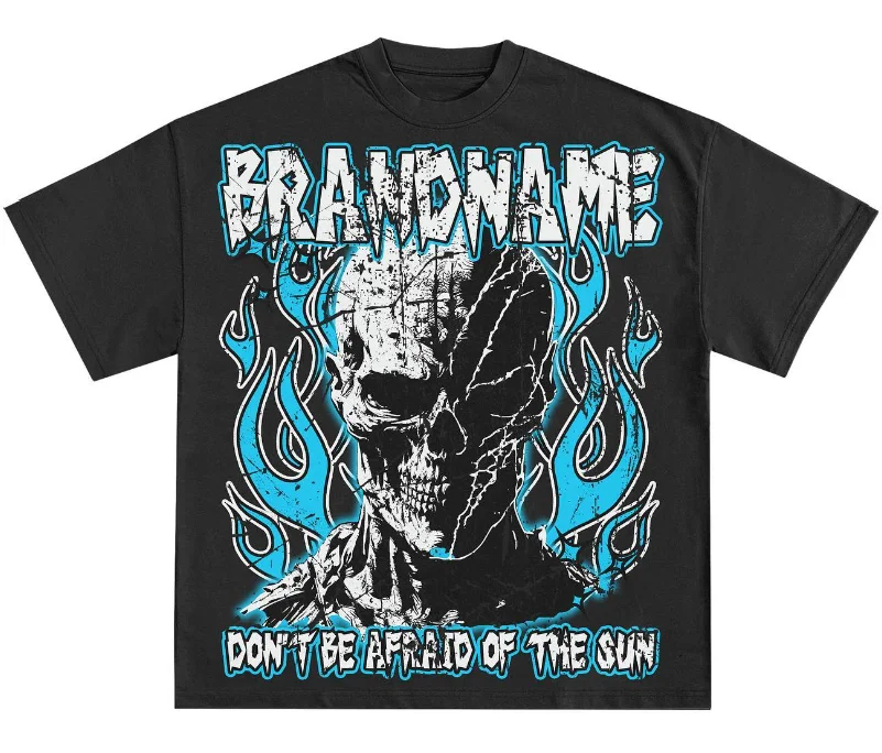 Custom Casual Wear Heavyweight New Style High Quality 100% Cotton Hip Hop Luxury Distressed Screen Print Tshirt