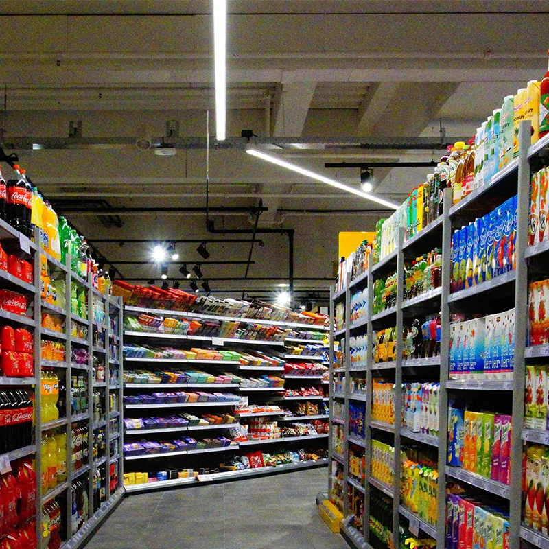 Modern 36w 2ft 4ft linear tube fixture surface mounted office ceiling lighting batten led light