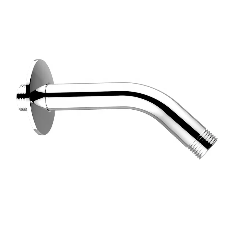MSA1010 Round Bathroom Accessories 6 Inch Adjustable Wall Mount Overhead Rainfall Shower Head Chrome Stainless Steel Shower Arm