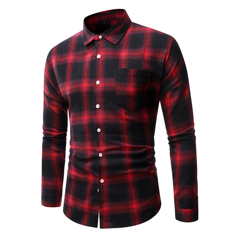 Manufacturer Oem/odm Oxford Plaid Check Long Sleeve Work Office Shirt Men Custom Tuxedo Business Formal Dress Shirts For Men