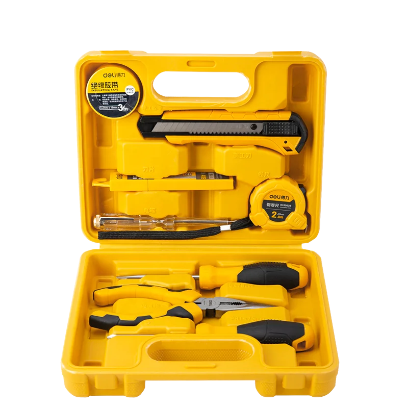 8 Pcs Tool Sets General Household Hand Tool Kit Vde Insulated Household Repair Tool with Plastic Toolbox Storage Case