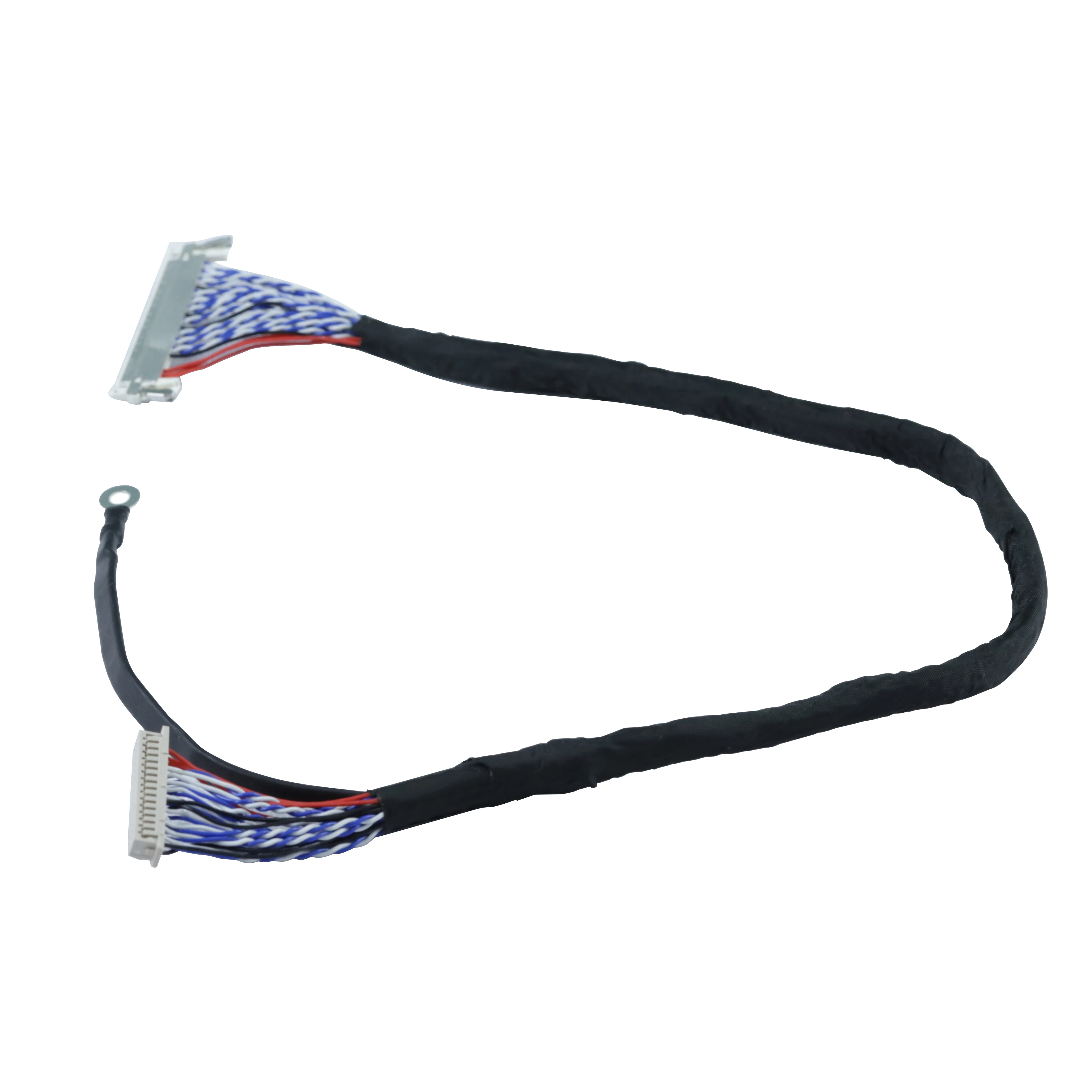 custom 20 30 40 50 pin lcd panel display lvds cable